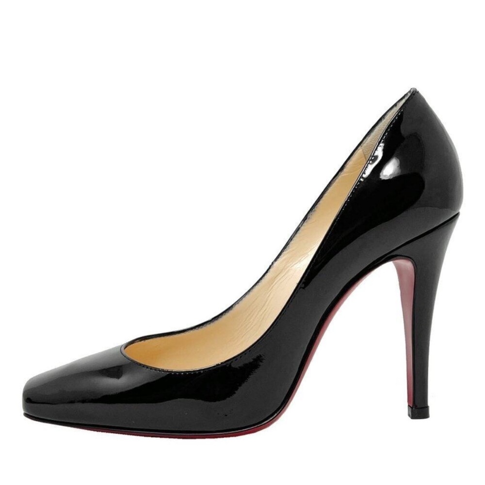 Christian Louboutin Particule Black Patent Leather 100mm Heels